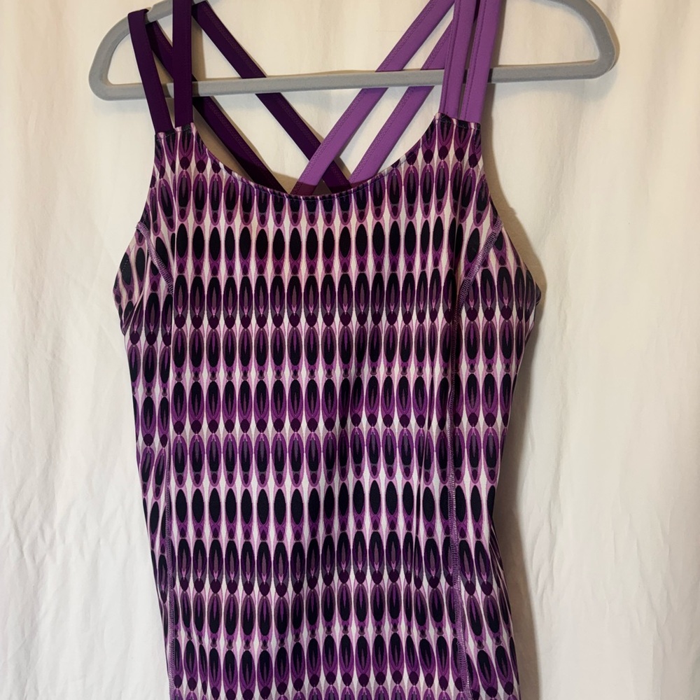 Xersion Strappy Print Tank Top size‎ large II12